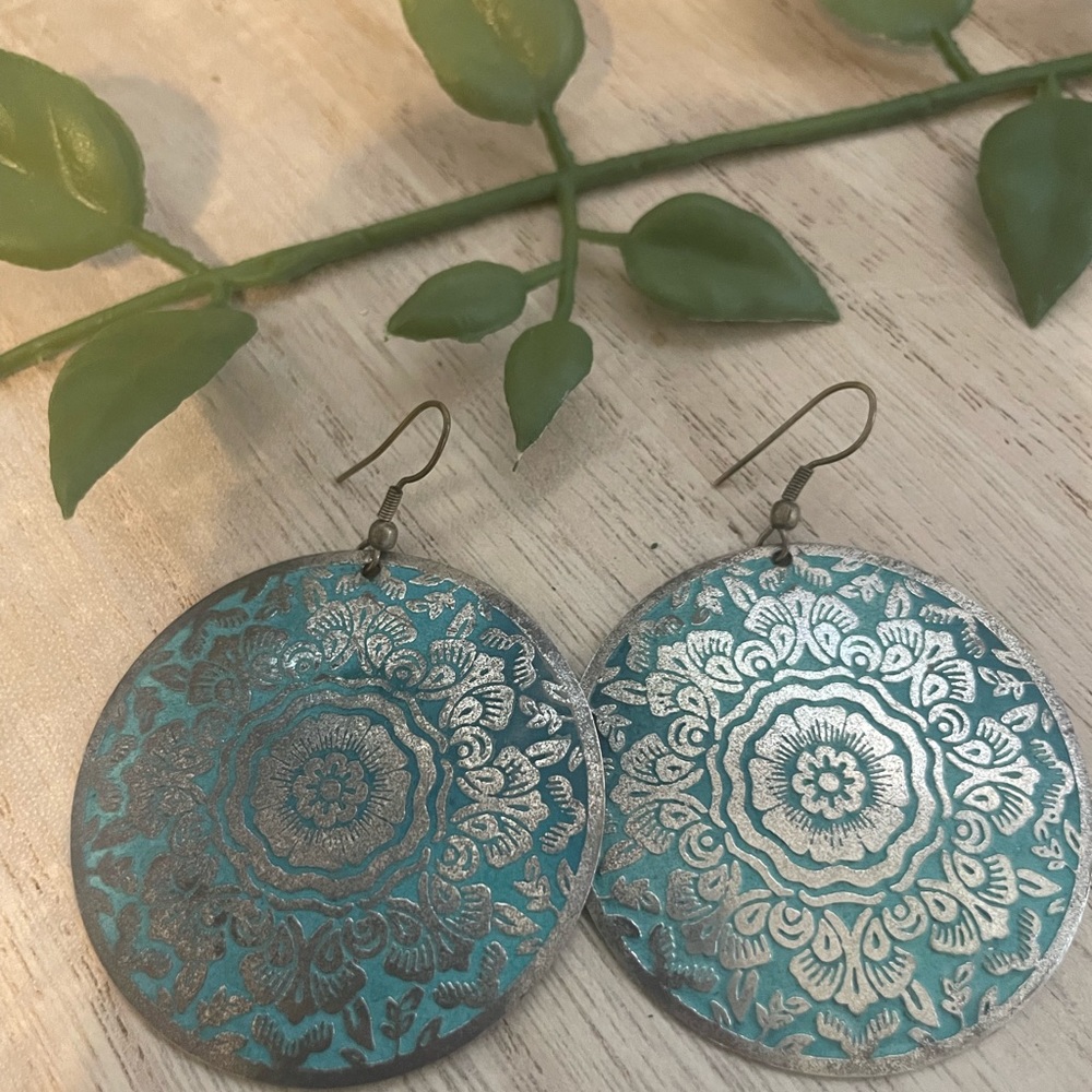 Silver and turquoise earrings